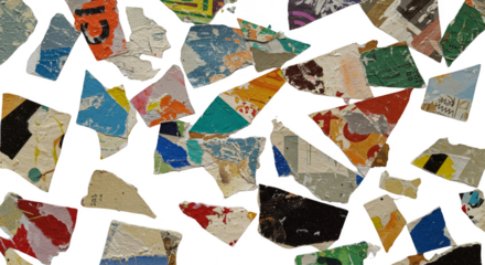 Scraps Abstract Background Paper Texture with Fragments Pattern Design