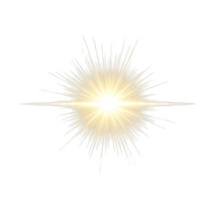 Radiant Sun Flare Light Effect Burst with Star Illustration Abstract