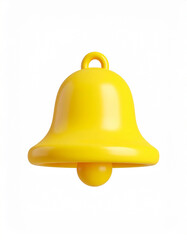 3d notification bell icon isolated on white background. Cartoon plastic icon.three-dimensional, buttons, call, graphic, mail, media, message, minimal, notice, push, realistic, reminder, render, ring, 