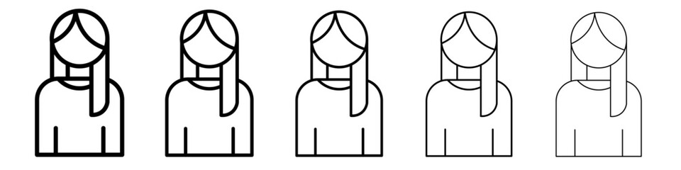 Female icon simple illustration logo art