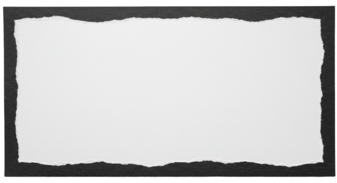 Torn Paper Texture Frame White Center Isolated Background PNG