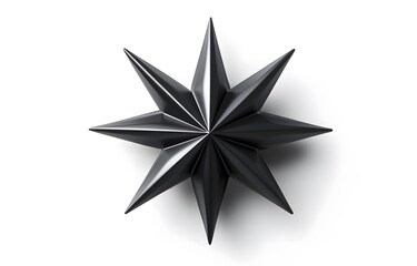 Obraz premium Shiny 3D silver and classic black and white star shapes are festive Christmas holiday decoration icons