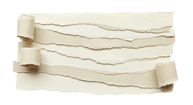 Torn Paper Isolated Background Texture and Surface Material Kraft