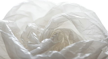 Transparent Abstract Background Of Crumpled White Plastic Material Texture