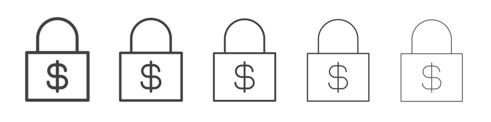 Financial Security icon simple illustration logo art