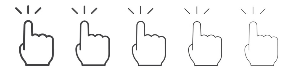 Finger press icon simple illustration logo art