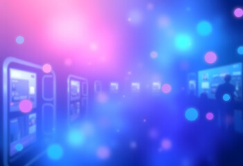 ミニマルデザインのホログラフィックビジネス背景