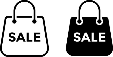 shopping bag with sale icon set. Bag symbol. Online Shop icons. paper bags sign. Gift icons
