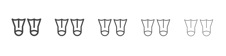 Fins icon simple illustration logo art