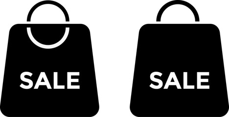shopping bag with sale icon set. Bag symbol. Online Shop icons. paper bags sign. Gift icons
