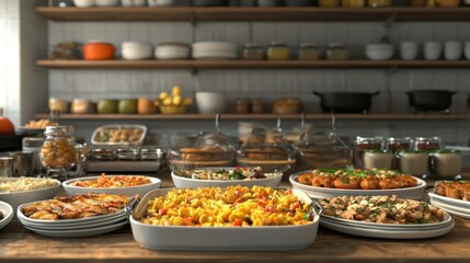 Obraz premium 3D render of feast leftovers in storage