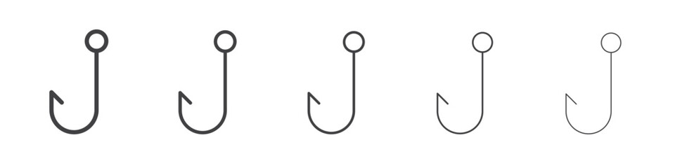 Fishing hook icon simple illustration logo art
