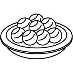 Simple Candy Treats Line Vector