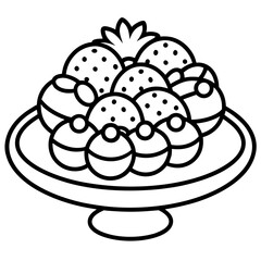 Simple Candy Treats Line Vector