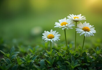 Fototapeta premium Daisies' Journey: Growth, Life, and Renewal