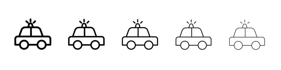 Flashing police car icon simple illustration logo art