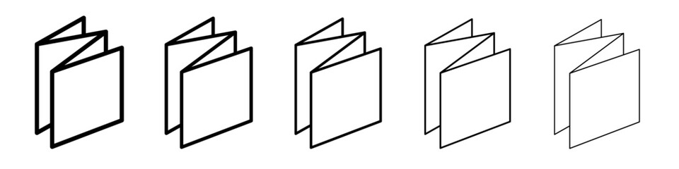 Folded Paper Icon simple illustration logo art