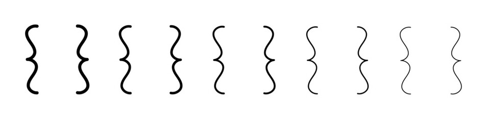 Font brackets icon simple illustration logo art