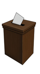 Vote Box Isolated Illustration Cardboard Ballot Democracy Choice