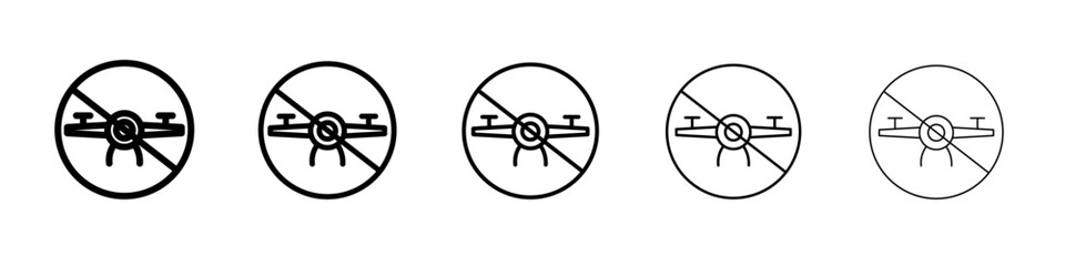 Obraz premium Forbidden Copter icon simple illustration logo art