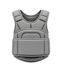 Gray Body Armor Isolated PNG for Safety Gear and Protective Equipment