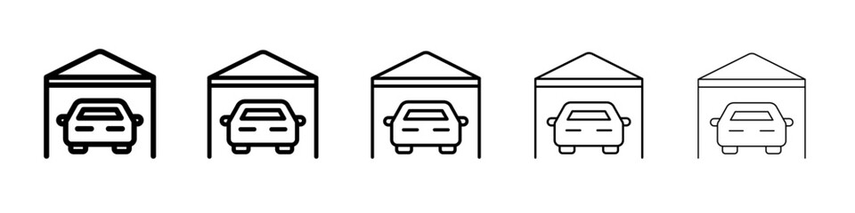 Garage icon simple illustration logo art