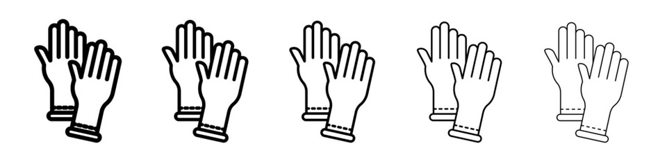 Garden gloves icon simple illustration logo art