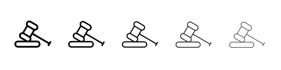 Gavel icon simple illustration logo art