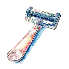 Razor, watercolor clipart vector, isolated on a white background.