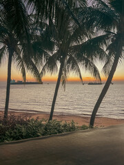 sunset at the beach
