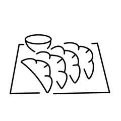 line vector japanese food