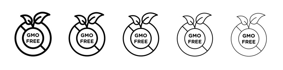 gmo free icon simple illustration logo art