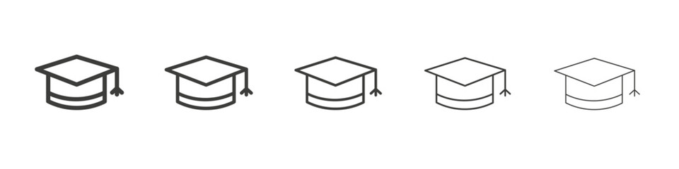 Graduation cap icon simple illustration logo art
