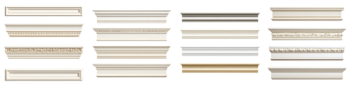 Crown Molding Collection: Decorative Architectural Cornice Illustration