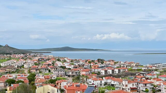 Panoramic view videos of Ayvalık and Cunda Island taken from above
