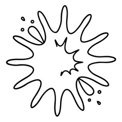 Minimal Color Splash Line Art