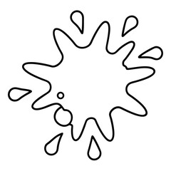 Minimal Color Splash Line Art