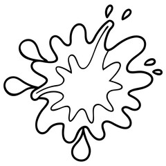 Minimal Color Splash Line Art