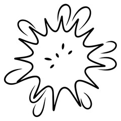 Minimal Color Splash Line Art