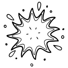 Minimal Color Splash Line Art