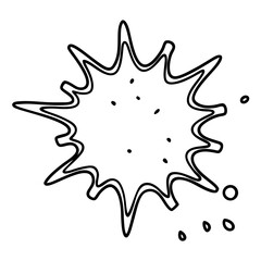 Minimal Color Splash Line Art