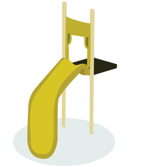 Playground slide. Children’s playground slide