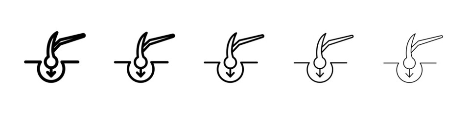 hair transplant icon simple illustration logo art