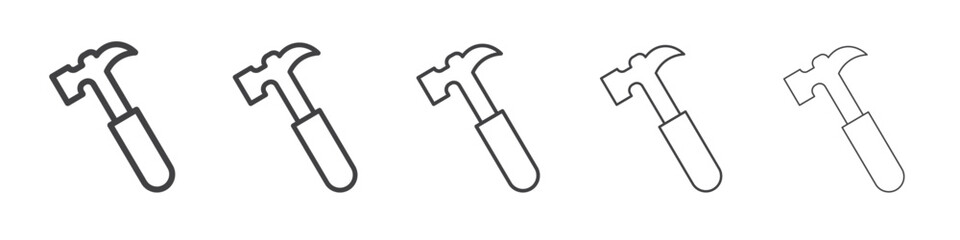 Hammer icon simple illustration logo art