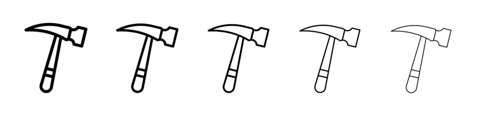 Hammer icon simple illustration logo art