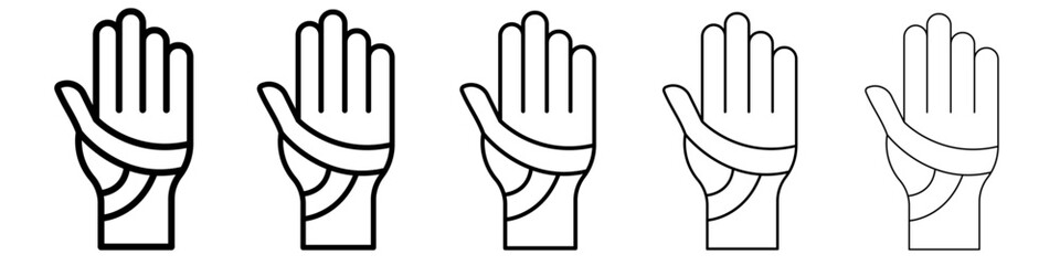 hand accident icon simple illustration logo art