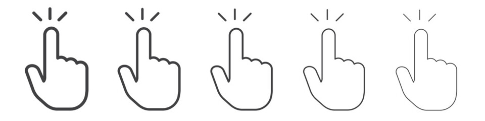 Hand click icon simple illustration logo art