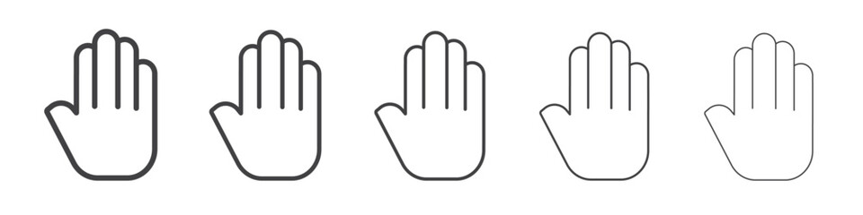 Hand icon simple illustration logo art