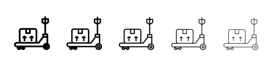 Hand pallet jack icon simple illustration logo art