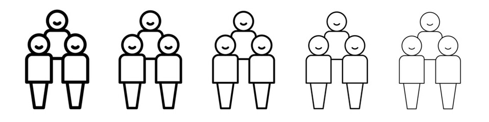 happy people icon simple illustration logo art